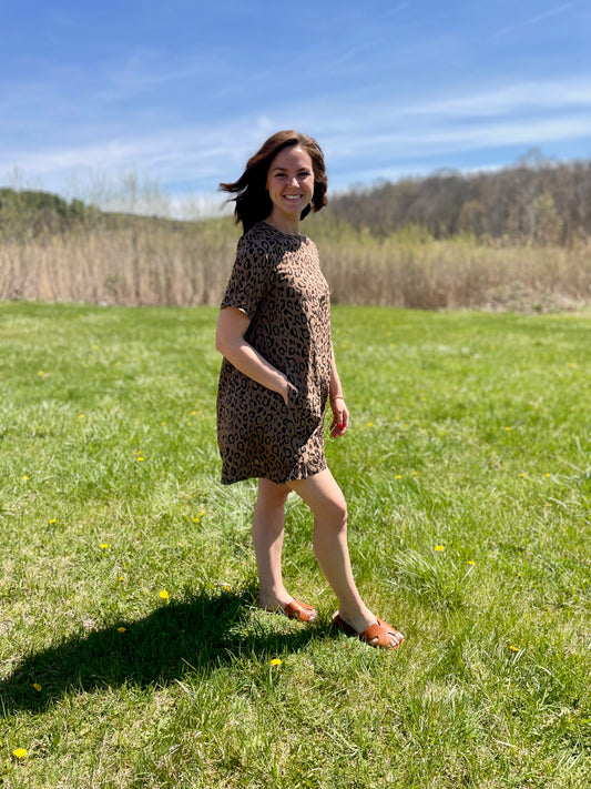 Leopard Print Mini Dress