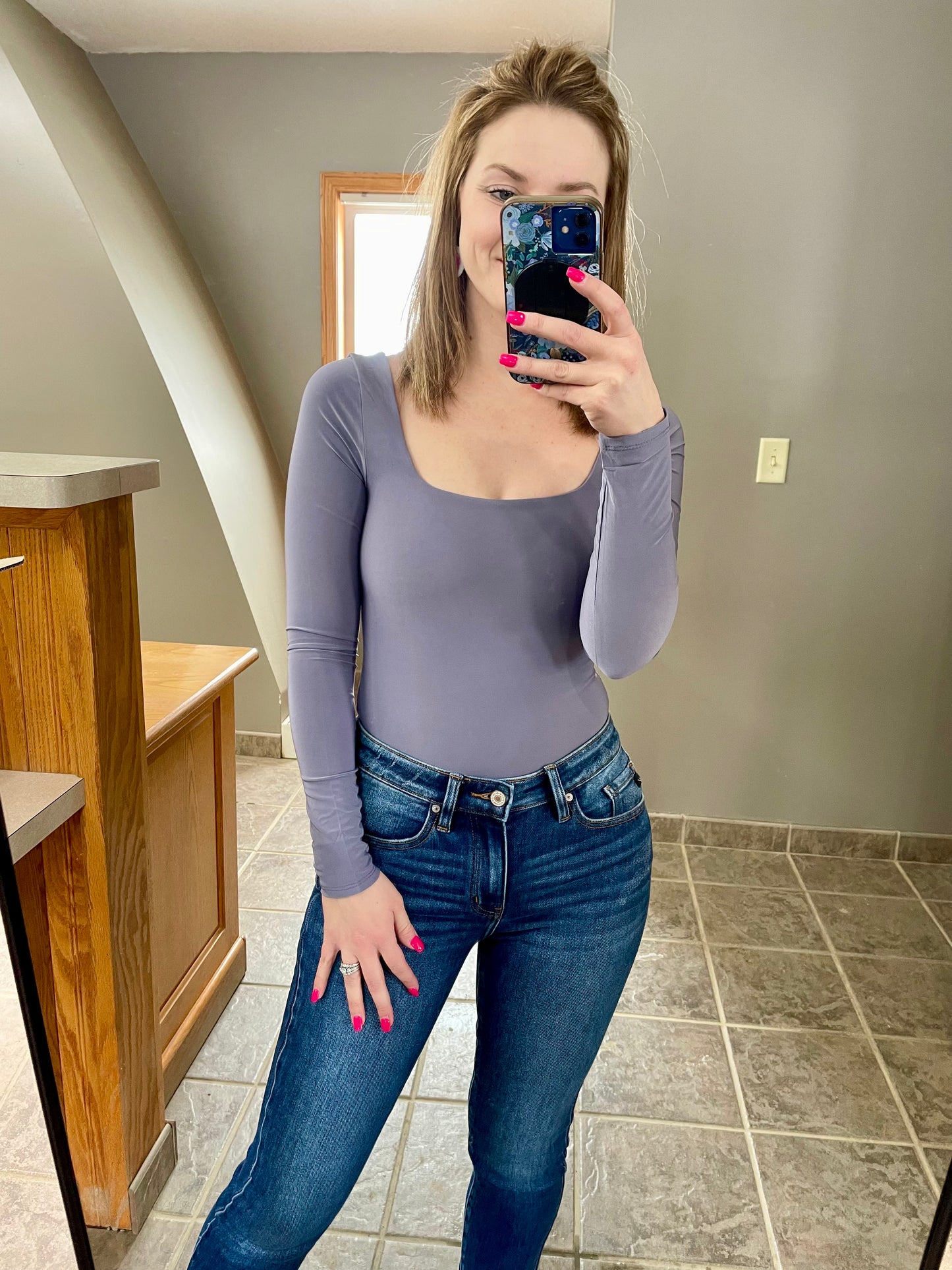 Double Layered Square Neck Bodysuit