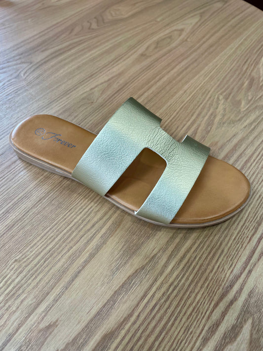 Side Cut Flat Sandal