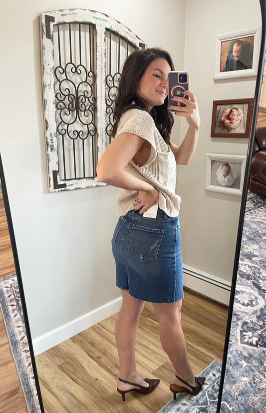 Kan Can Business Girly Denim Skirt