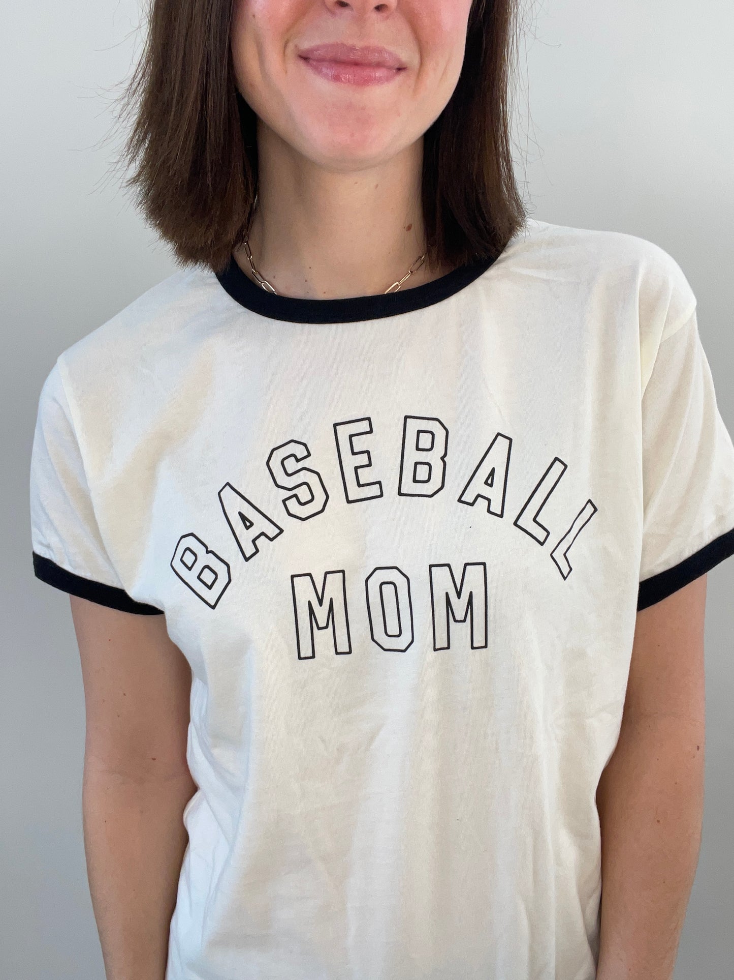 Baseball Mom Ringer Graphic Tee