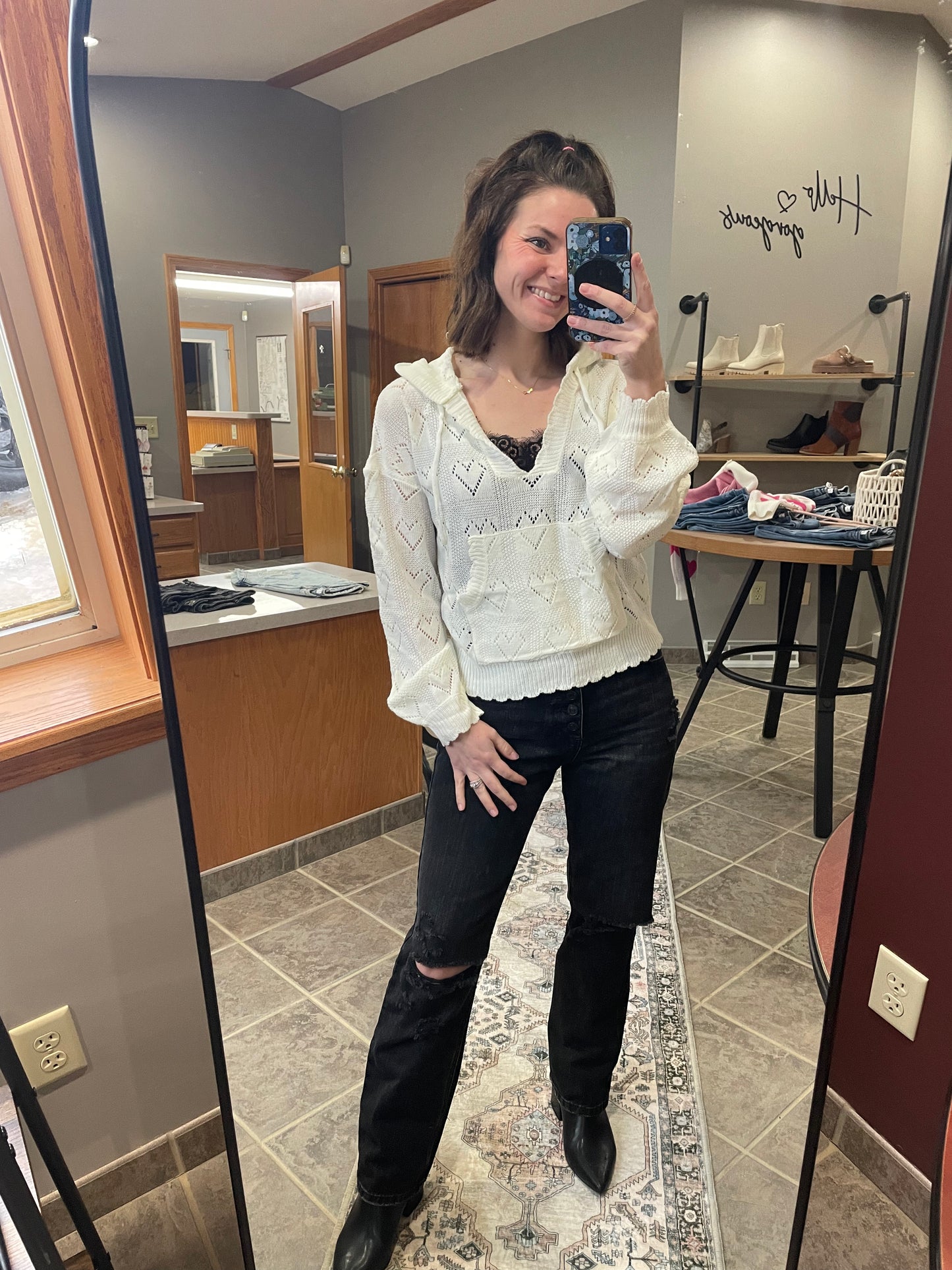 Scalloped Heart Sweatshirt