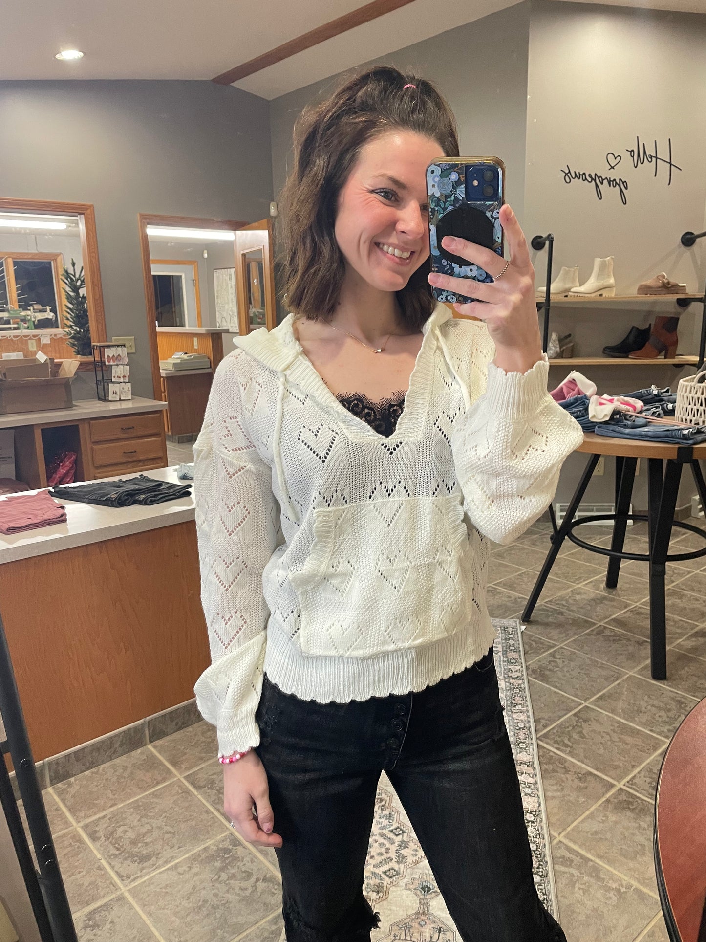 Scalloped Heart Sweatshirt