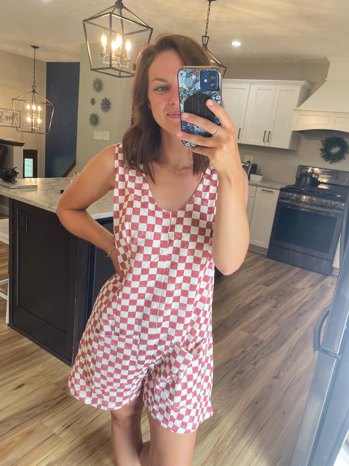 Red Check Romper