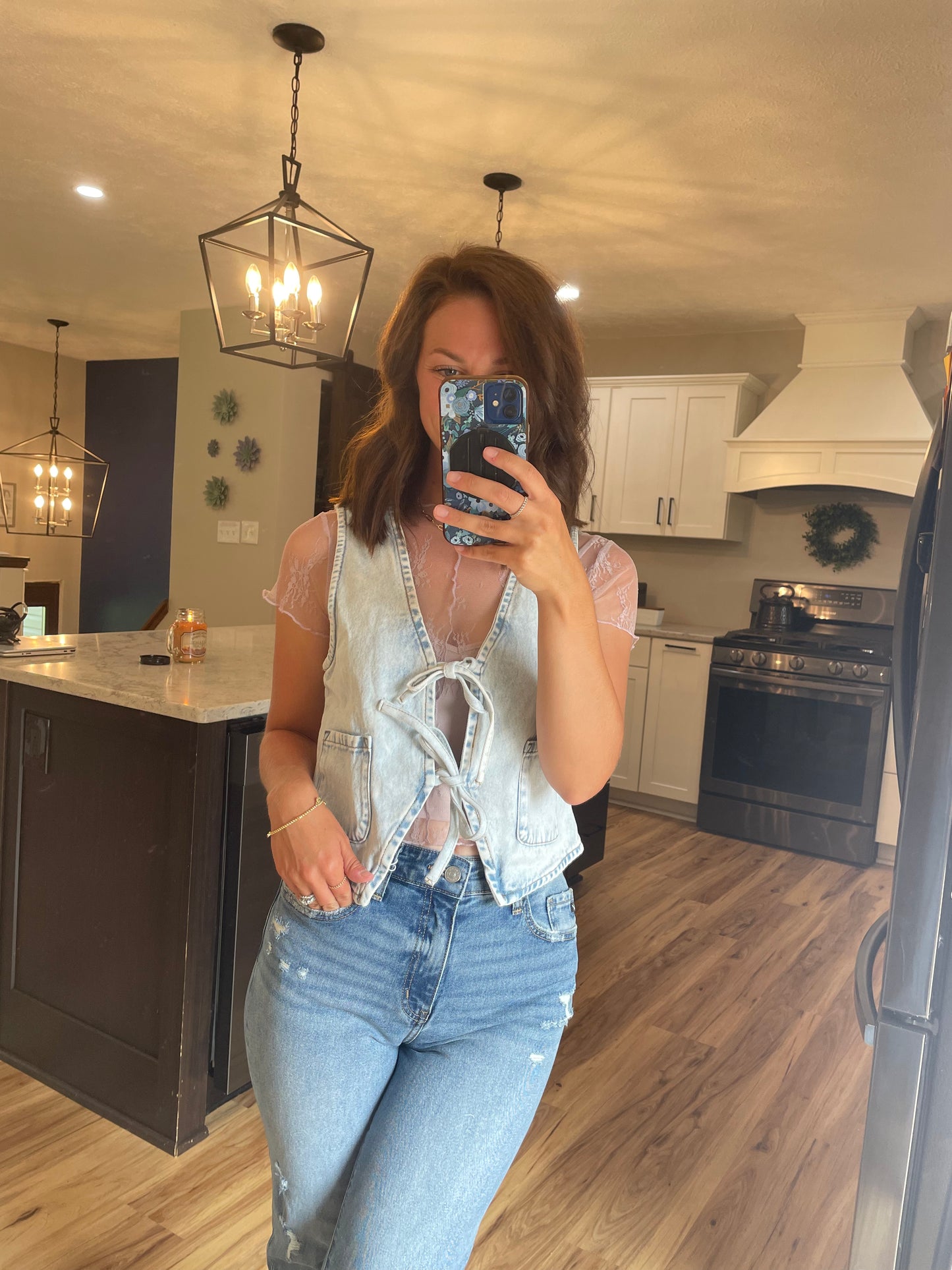 Lace Tank Lined Top