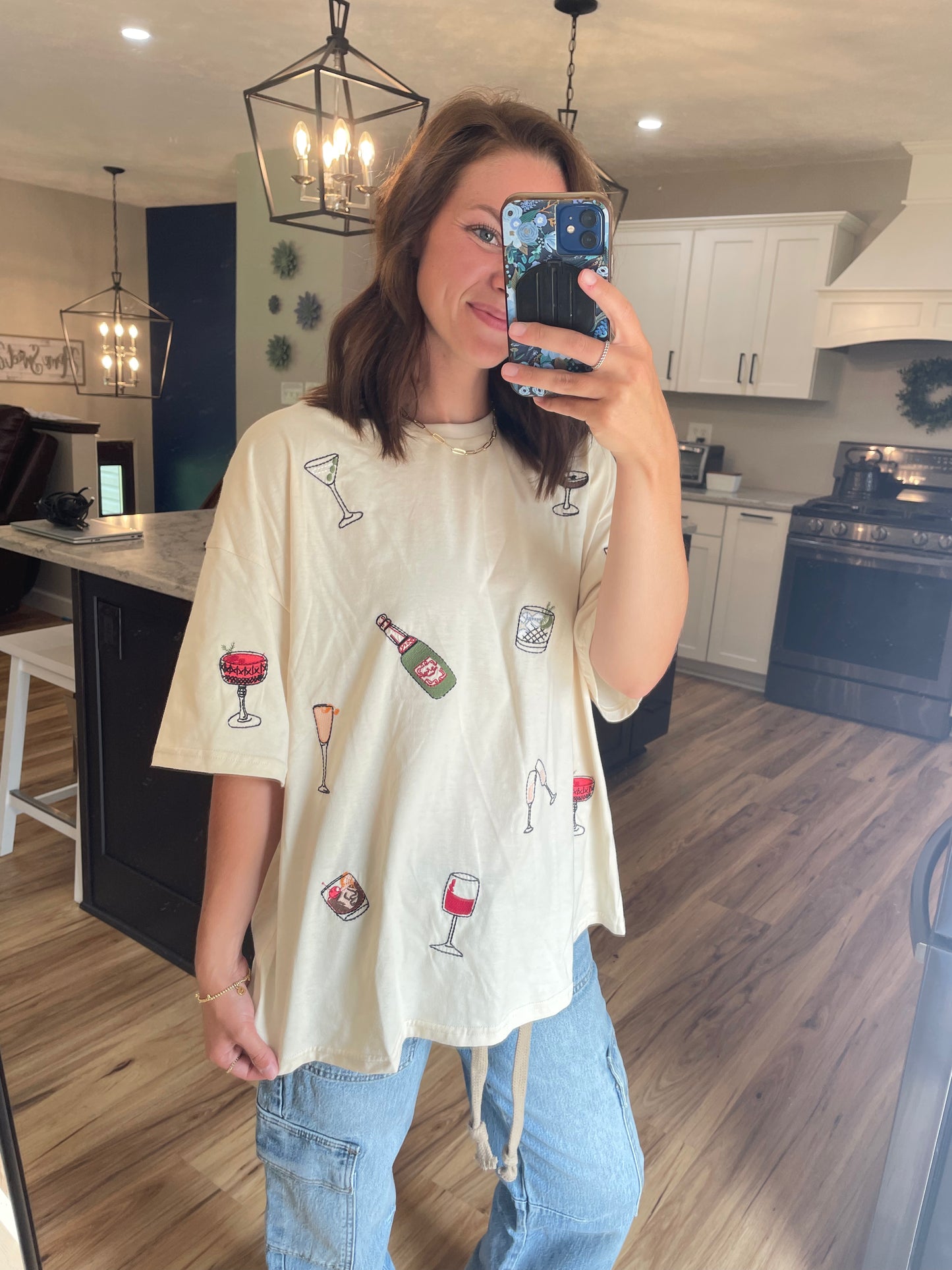 Cocktail Embroidered Tee