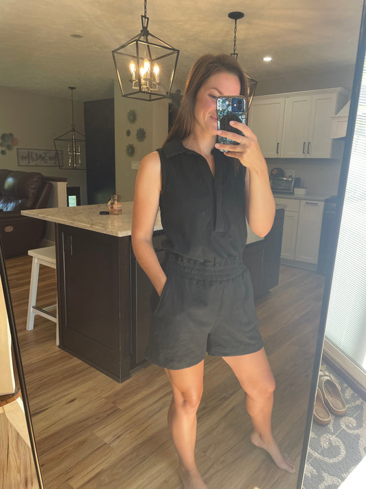 Athletic Collared Romper
