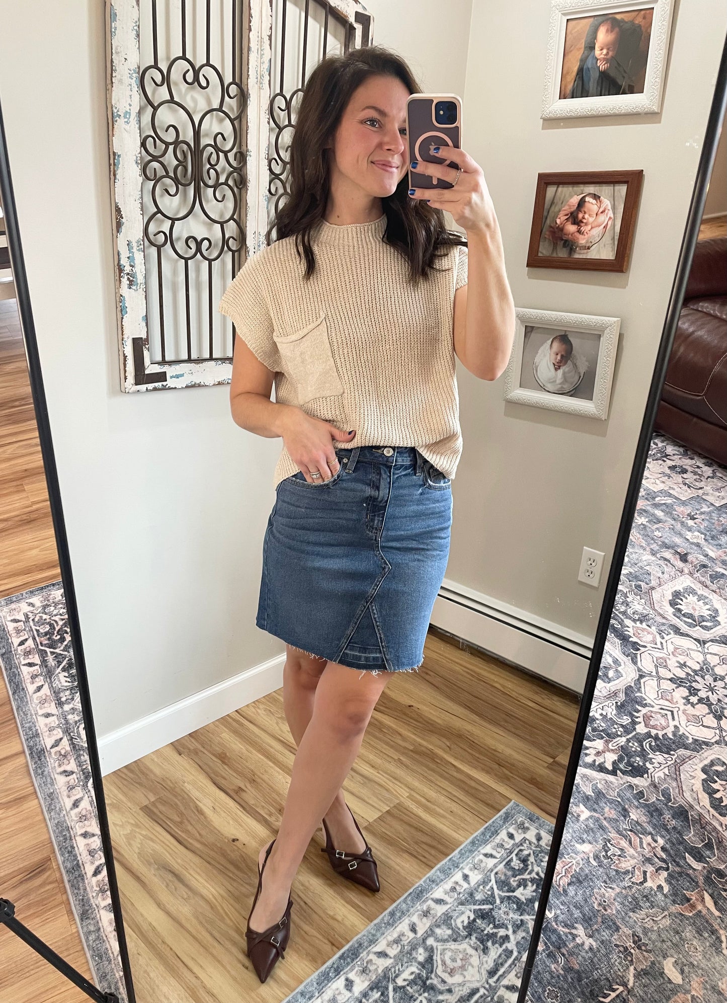 Kan Can Business Girly Denim Skirt