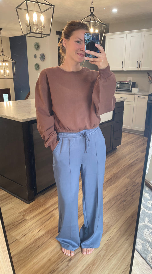 Drawstring Wide Leg Pants