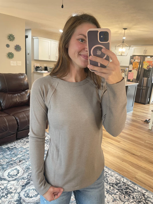 Waffle Knit Long Sleeve