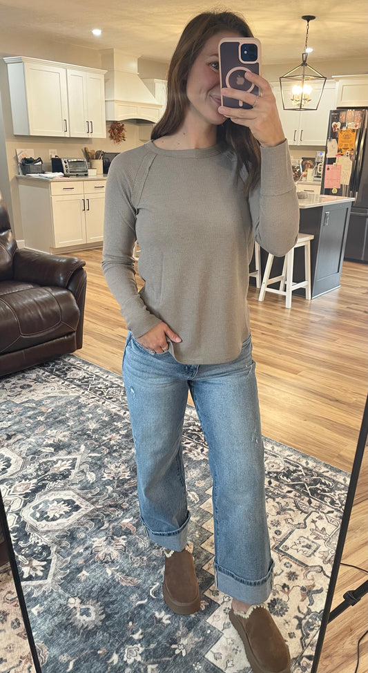 Waffle Knit Long Sleeve