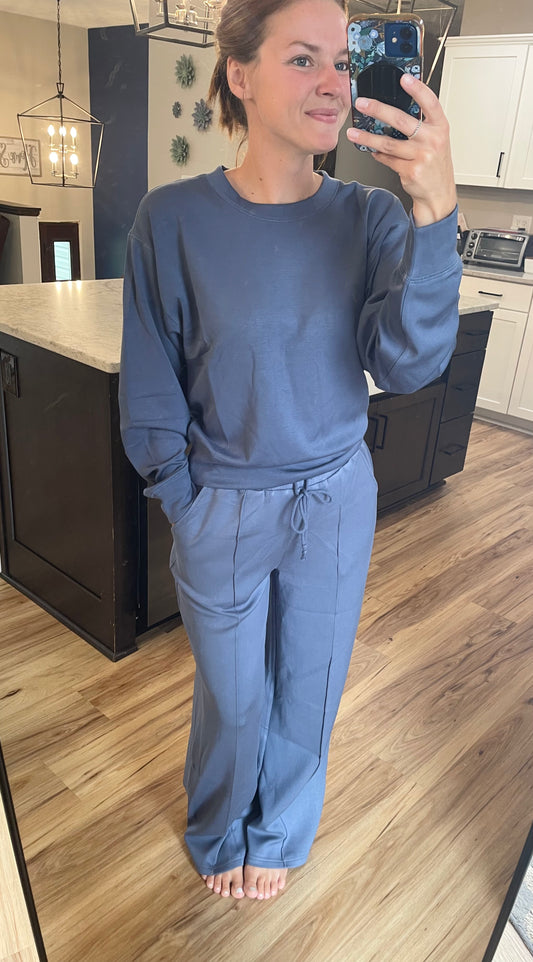 Drawstring Wide Leg Pants
