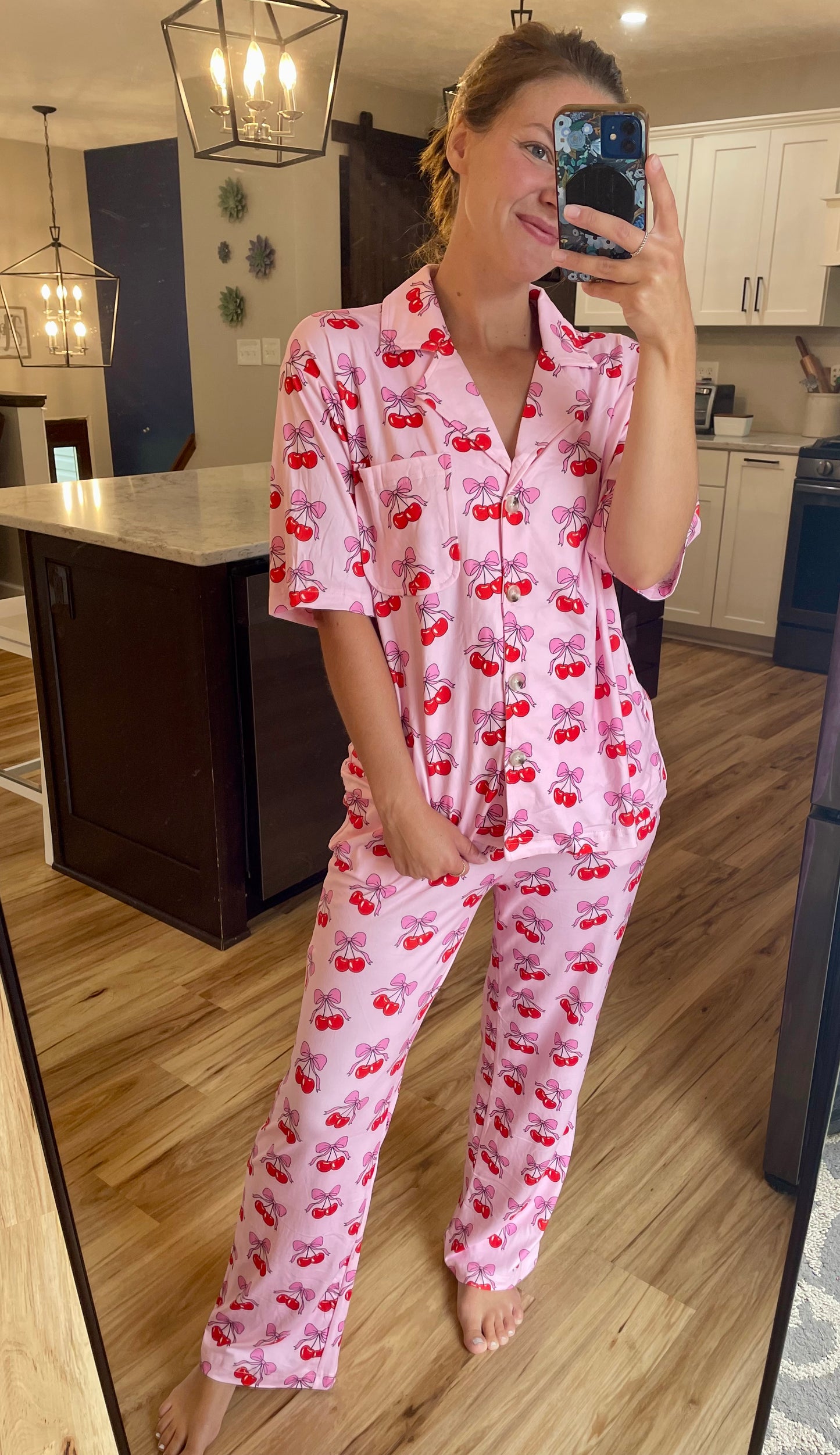 Cherry Bow PJ Set