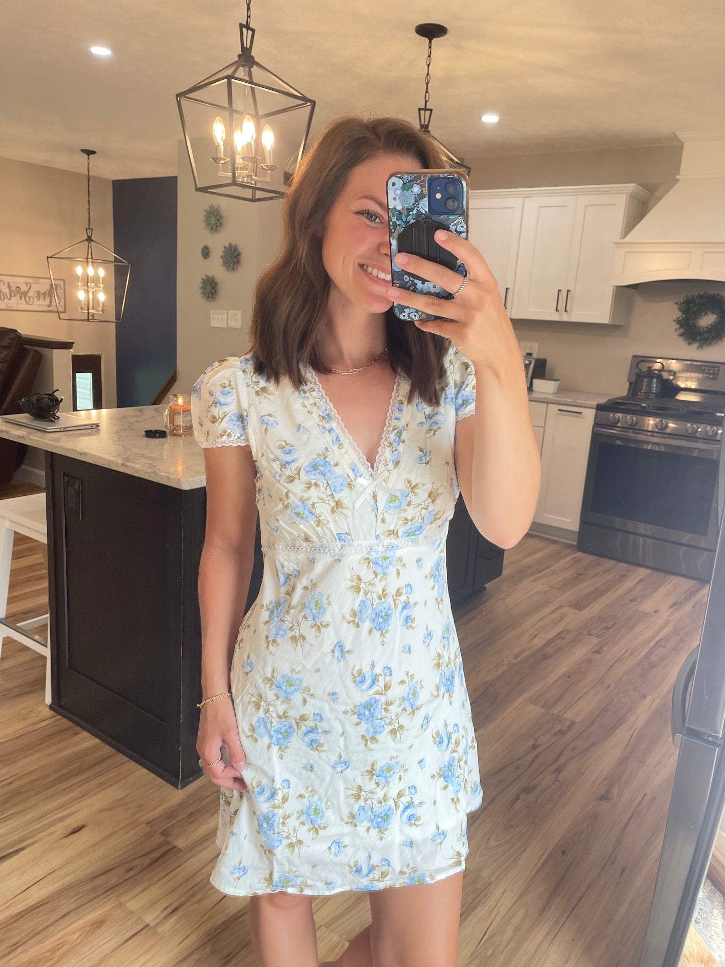 Floral Print Mini Dress