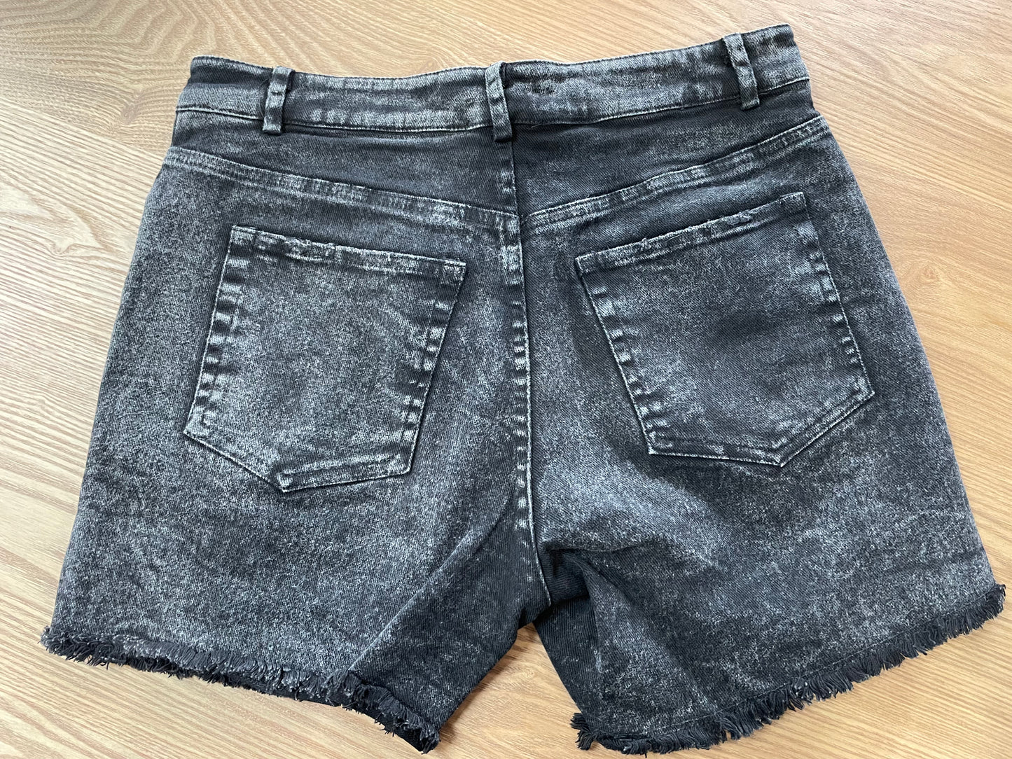 Basic Washed Denim Shorts