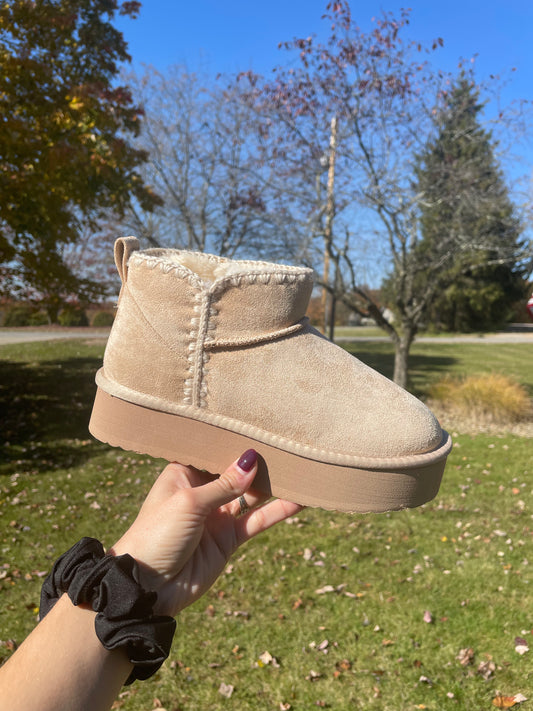 Platform Sherpa Lined Slip On Boots