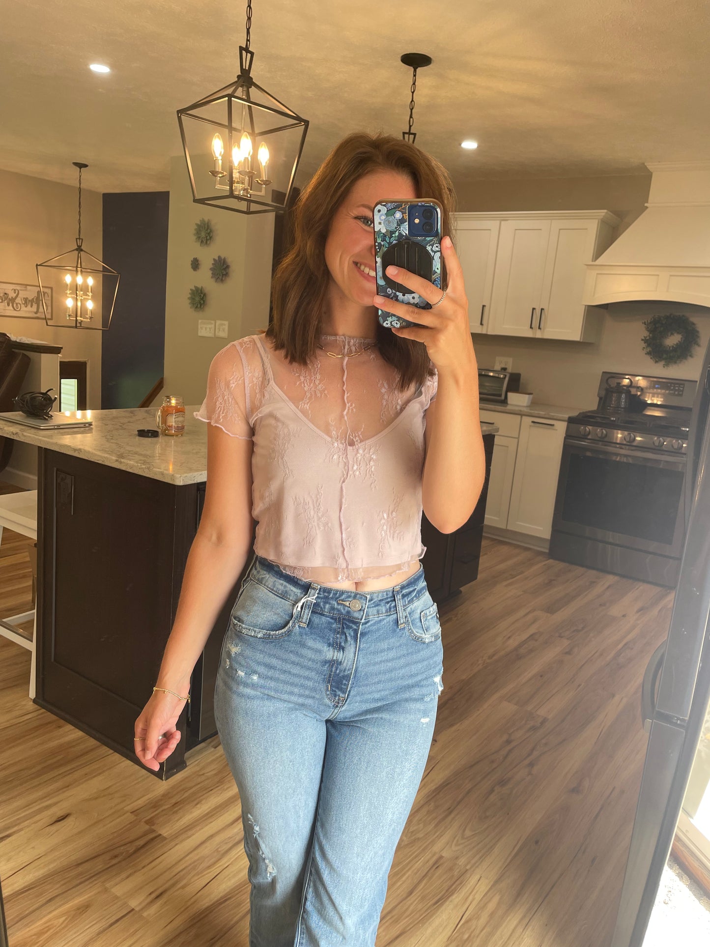 Lace Tank Lined Top